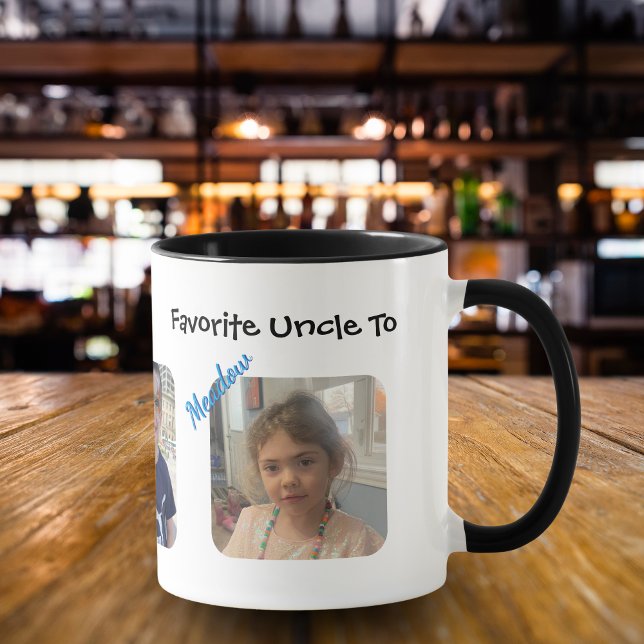 Taza Simple Photo Favorite Uncle Personalize (For the quiet but Favorite Uncle  in your children's lives.)
