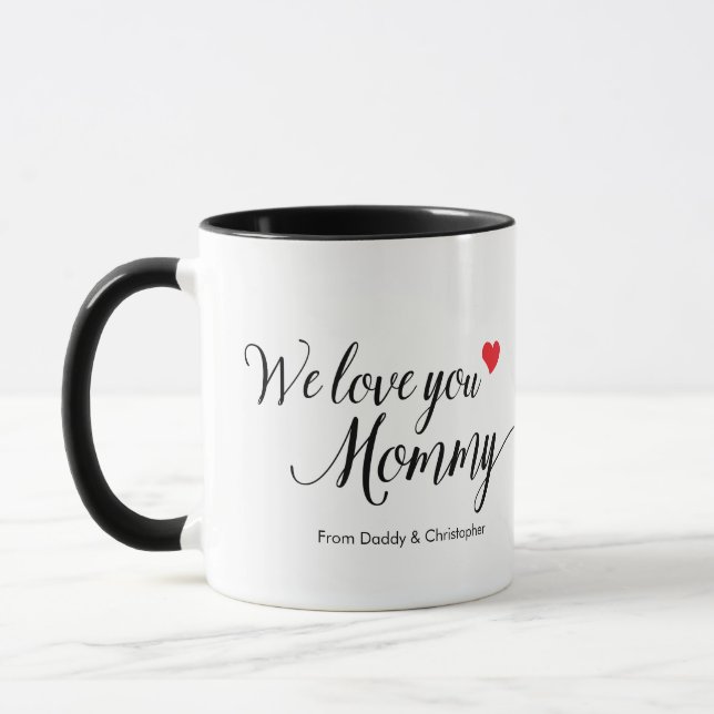 Taza Simple te amamos, mamá, el día de la madre (Izquierda)