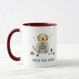 Taza Simple Vibes Yellow Dog Sewing & Embroidery Art