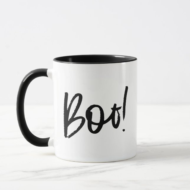Taza Simple y elegante Boo Halloween (Izquierda)