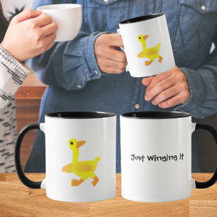 Taza Simplemente improvisando Humor de Pato