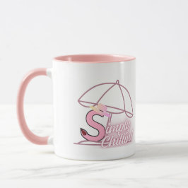 Taza " Simplemente relajándose " (Rosa) por Kriyas Coll