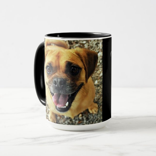 Taza Simplemente sube una foto favorita Añadir nombre M (Anverso izquierdo)