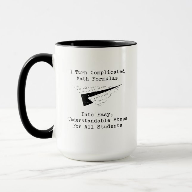 Taza Simplificando fórmulas matemáticas: Pasos fáciles  (Izquierda)