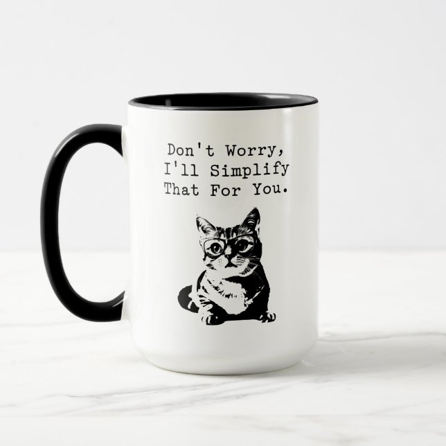Taza Simplify That For You Problem Solver Humor (Izquierda)