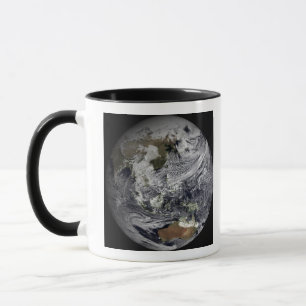 Taza Simulación de la nube de la tierra llena