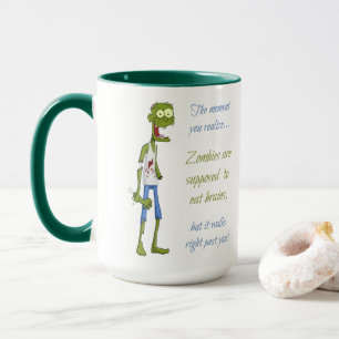 Taza Sin cerebros para zombis