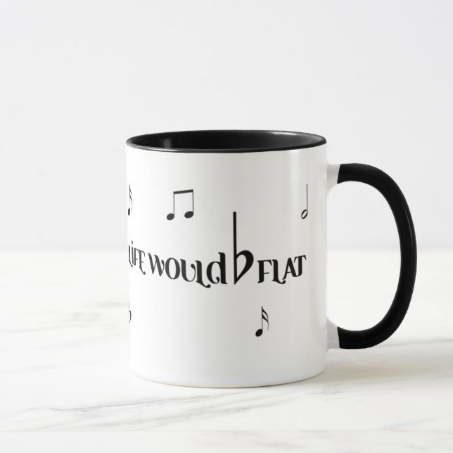 Taza Sin música, la VIDA SERÍA PLANA (Derecha)