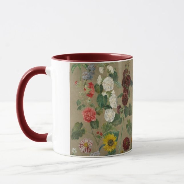Taza Sin título (flores) (aceite a bordo) (Izquierda)