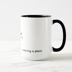 Taza Sin tocar, tácito a, regando una planta Bukowski