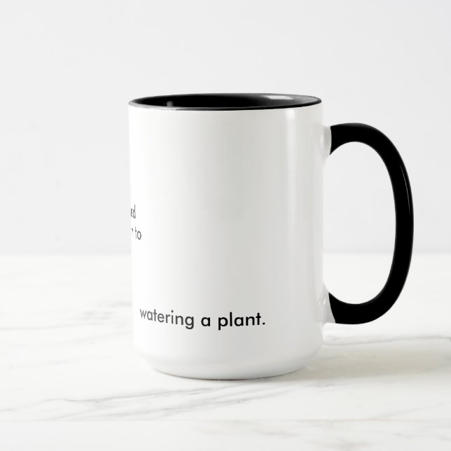 Taza Sin tocar, tácito a, regando una planta Bukowski (Derecha)