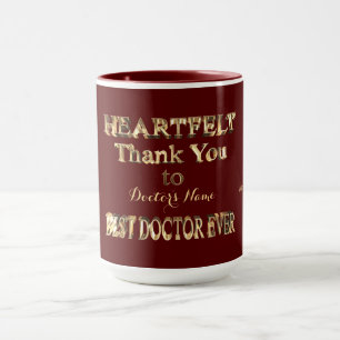 Taza Sincero Gracias Mejor Médica De Tipografía De La