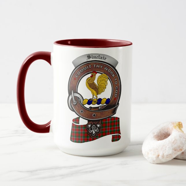 Taza Sinclair Clan Badge Combo 15oz Mug (Con donut)