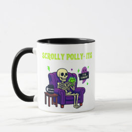 Taza Síndrome de Scrolly Polly ‑ Divertido Doomscrollin