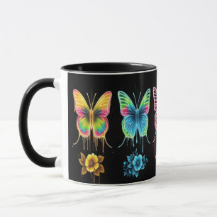 Taza Sinfonía caprichosa de mariposa: Colores vibrantes