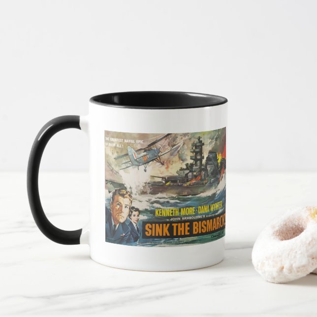 Taza Sink the Bismarck Mug (Con donut)