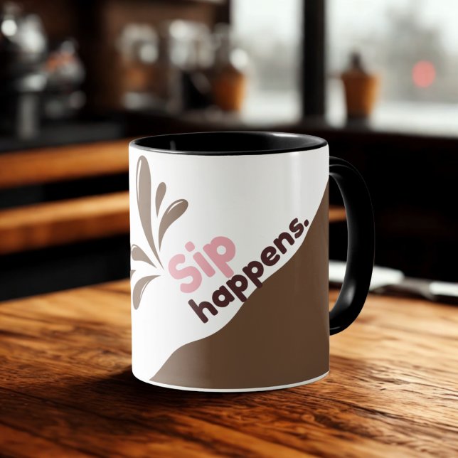 Taza Sip Ocurre Gracioso Café Mug - Audaz Diseño De Der (Subido por el creador)
