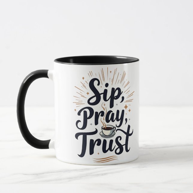 Taza Sip Pray Trust Café Y Jesus Lover (Izquierda)