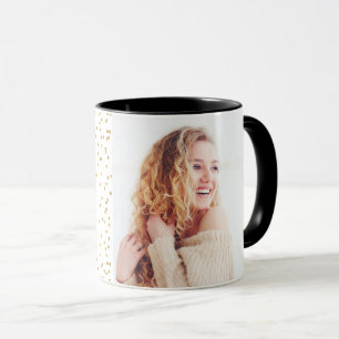 Taza sip sip hooray elegante oro polka dot