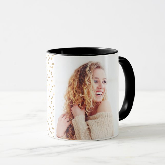 Taza sip sip hooray elegante oro polka dot (Anverso derecho)