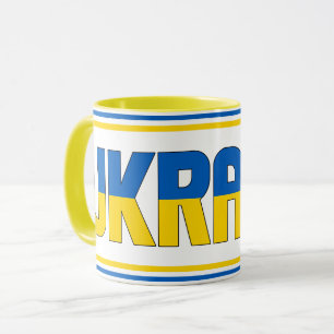 Taza Sippin' con el café patriótico de Ucrania