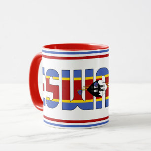 Taza Sippin' con el café patriótico Eswatini