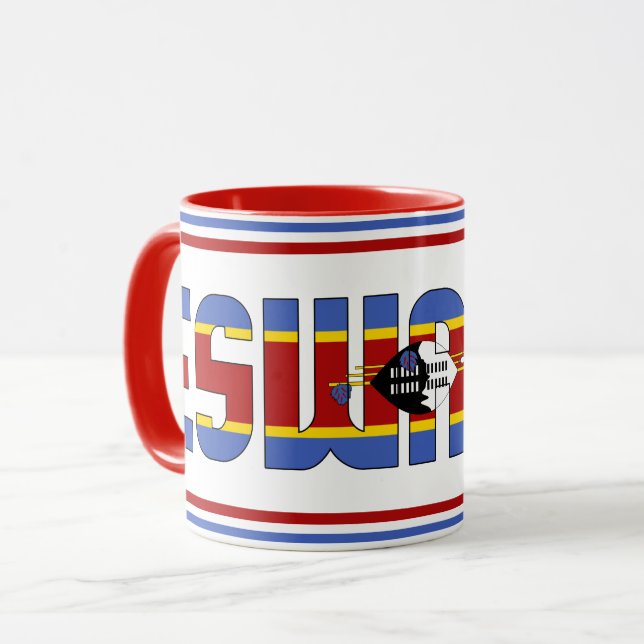 Taza Sippin' con el café patriótico Eswatini (Anverso izquierdo)
