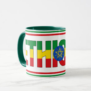 Taza Sippin' con el café patriótico etíope