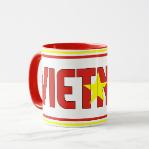 Taza Sippin' con el café patriótico vietnamita