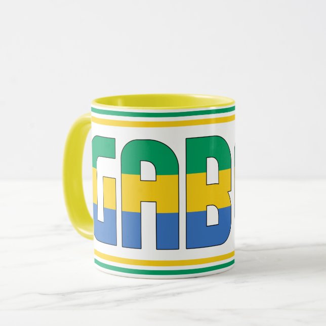 Taza "Sippin" con Gabón: Café Patriótico Mug (Anverso izquierdo)