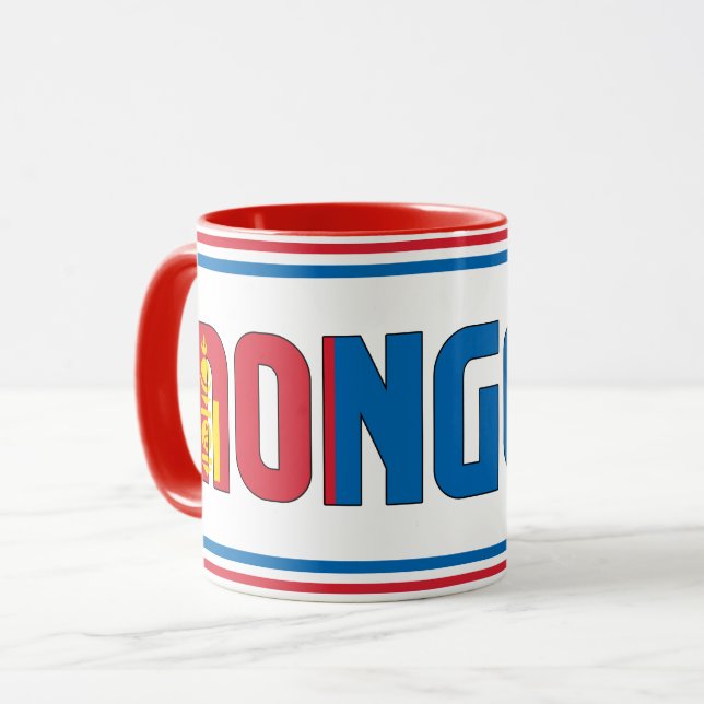 Taza Sippin' con Mongolia café patriótico (Anverso izquierdo)