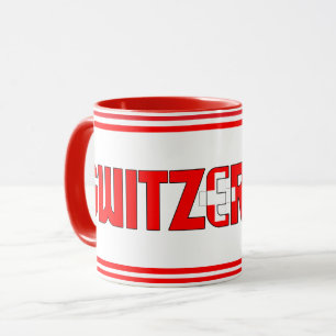 Taza Sippin' con Suiza café patriótico