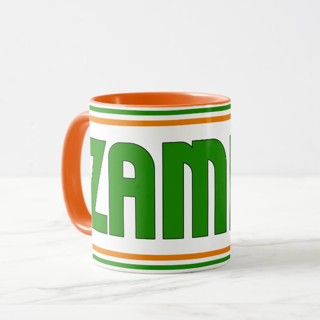 Taza Sippin' con Zambia Patriotic Coffee (Anverso izquierdo)