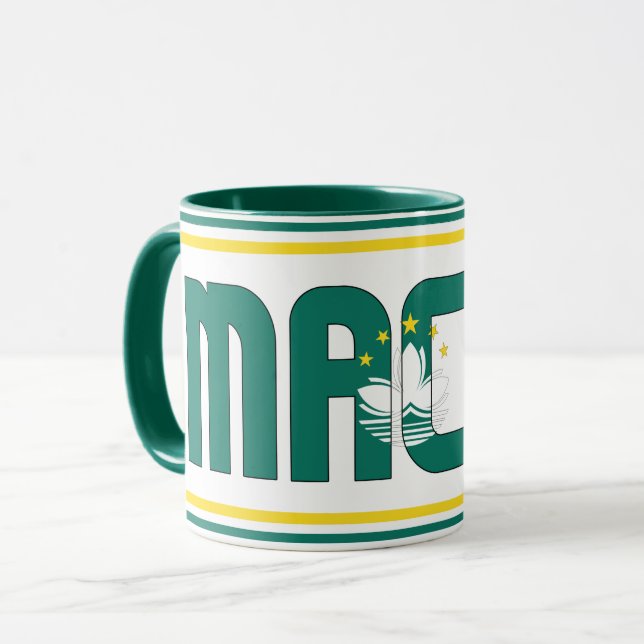 Taza "Sippin' with Macau" café patriótico (Anverso izquierdo)