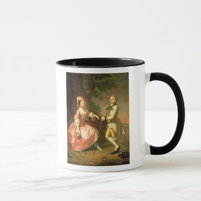 Taza Sir Juan poste, 5to baronet (Derecha)