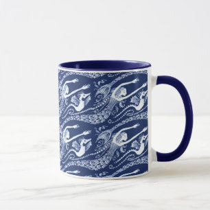 Taza Sirena con las perlas y el Seahorse