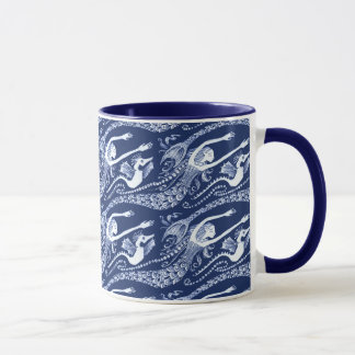 Taza Sirena con las perlas y el Seahorse