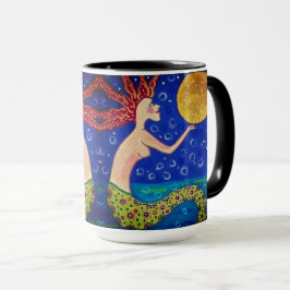 Taza Sirena Holding Moon Mug