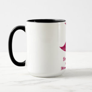 Taza Sirena purpurinoso rosa