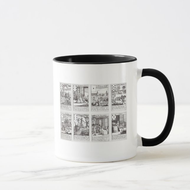 Taza Sistema de naipes que representan satírico (Derecha)