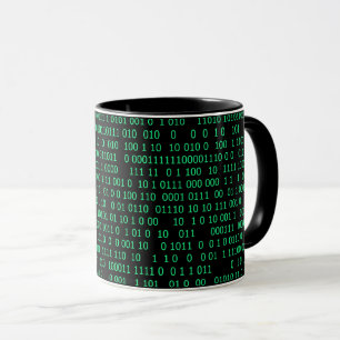 Taza Sistema numérico binario verde