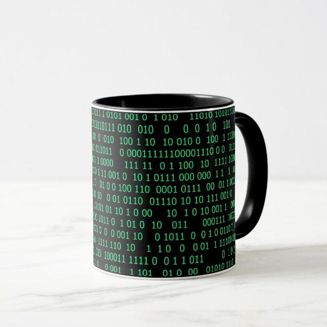 Taza Sistema numérico binario verde (Anverso derecho)