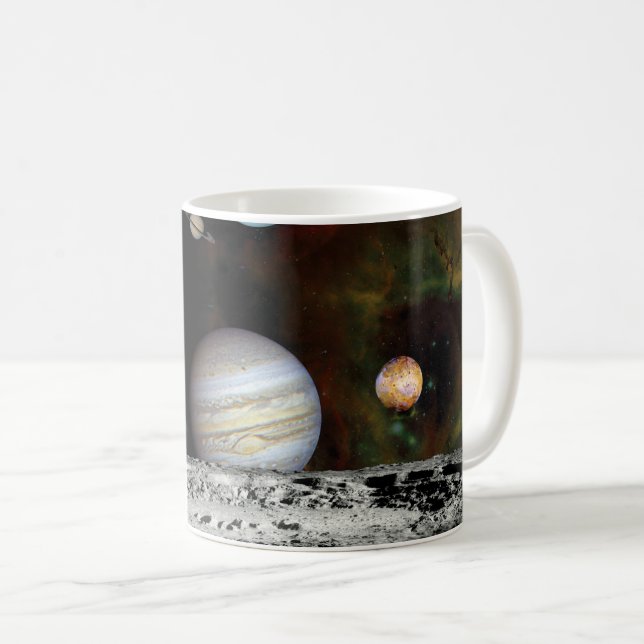 Taza Sistema solar Imágenes de Voyager Montaje de fotos (Anverso derecho)