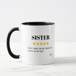 Taza Sister 5 Star Review | Mejor regalo de Hermana de 
