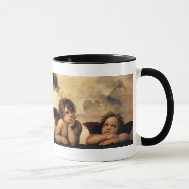 Taza Sistine Madonna Angels por Raphael Sanzio (Derecha)