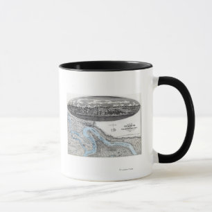 Taza Sitio de Vicksburg - Mapa Panorámico de la Guerra 