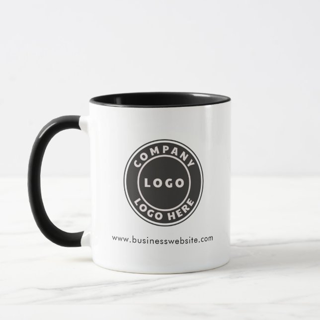 Taza Sitio web de la empresa con logotipo comercial mod (Izquierda)