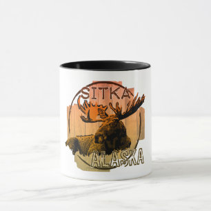 Taza Sitka Alaska naranja moose mug