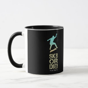 Taza ¡Sk8 O Muere! Olli Skater Vintage For Skateboarder