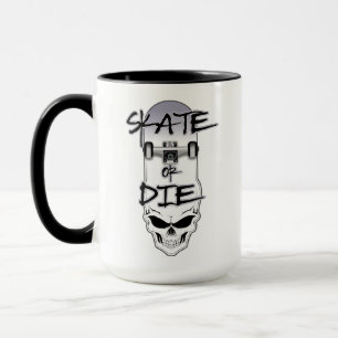 Taza Skate o muere - amante del patinaje 